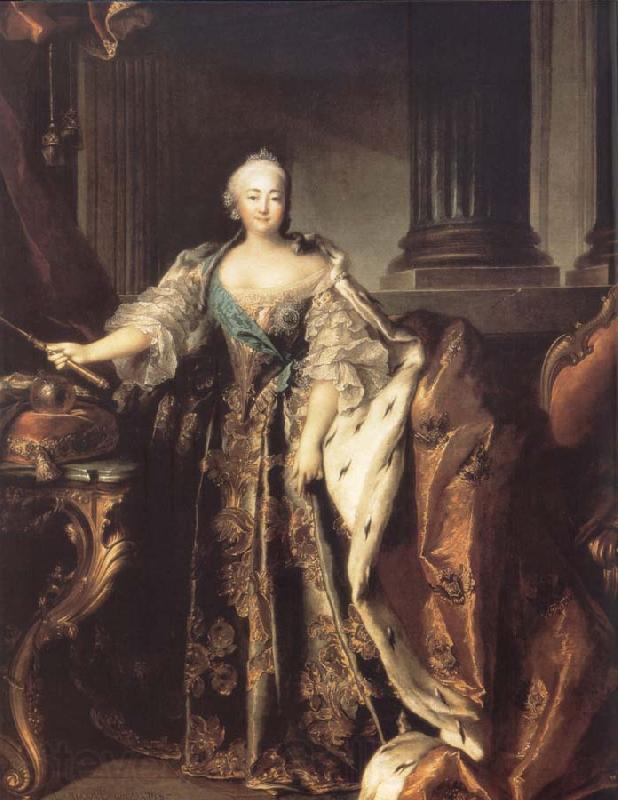 Louis Tocque Portrait of Empress Elizabeth Petrovna Germany oil painting art